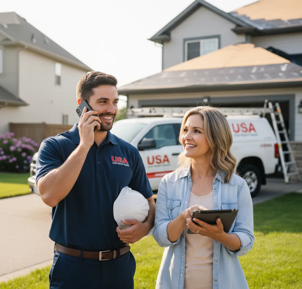 USA Roof Repair Experts customer support in Lyman